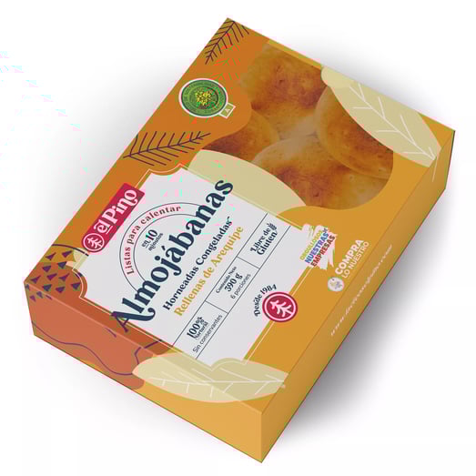 ALMOJÁBANAS CONGELADAS PRE HORNEADAS RELLENAS CON AREQUIPE