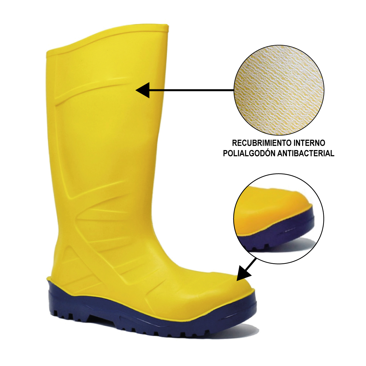 BOTA CAUCHO P/ACERO N39 AMARIL. RANGER