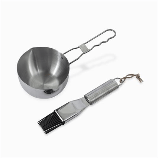 Salsero con brocha para bbq