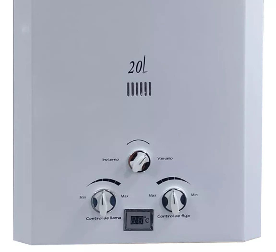 RCA Calefón 20 Litros Dispositivo De Seguridad 2 Llaves