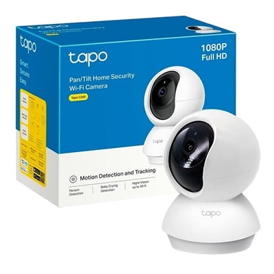 CAMARA DE SEGURIDAD IP TP-LINK TPLINK TAPO C200  PAN TILT  ROTATORIA  VISION NOCTURNA  AUDIO DOBLE VIA  SOPORTA MICRO SD