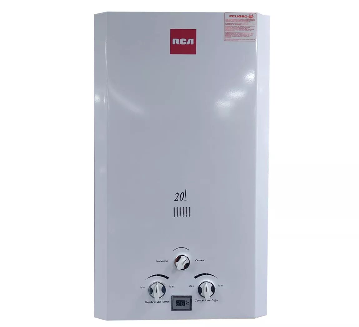 RCA Calefón 20 Litros Dispositivo De Seguridad 2 Llaves