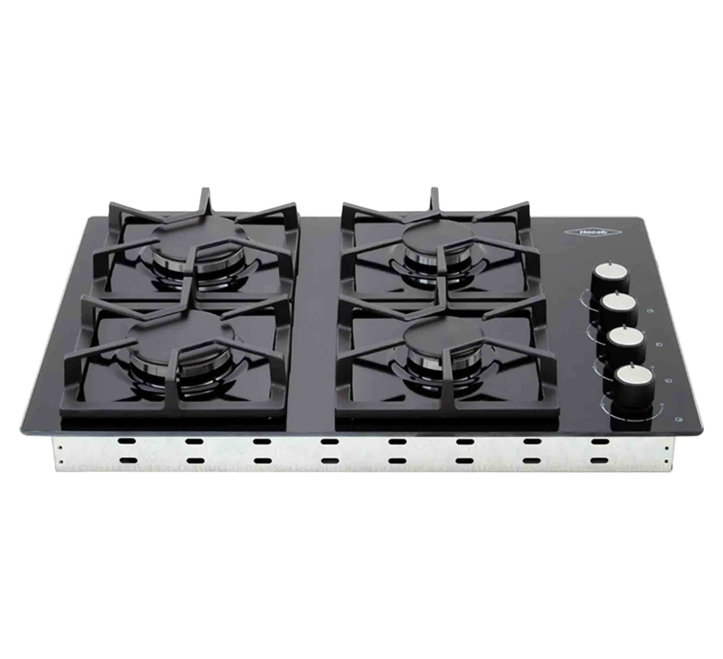 Haceb encimera a gas |  panel de cristal |  color negro