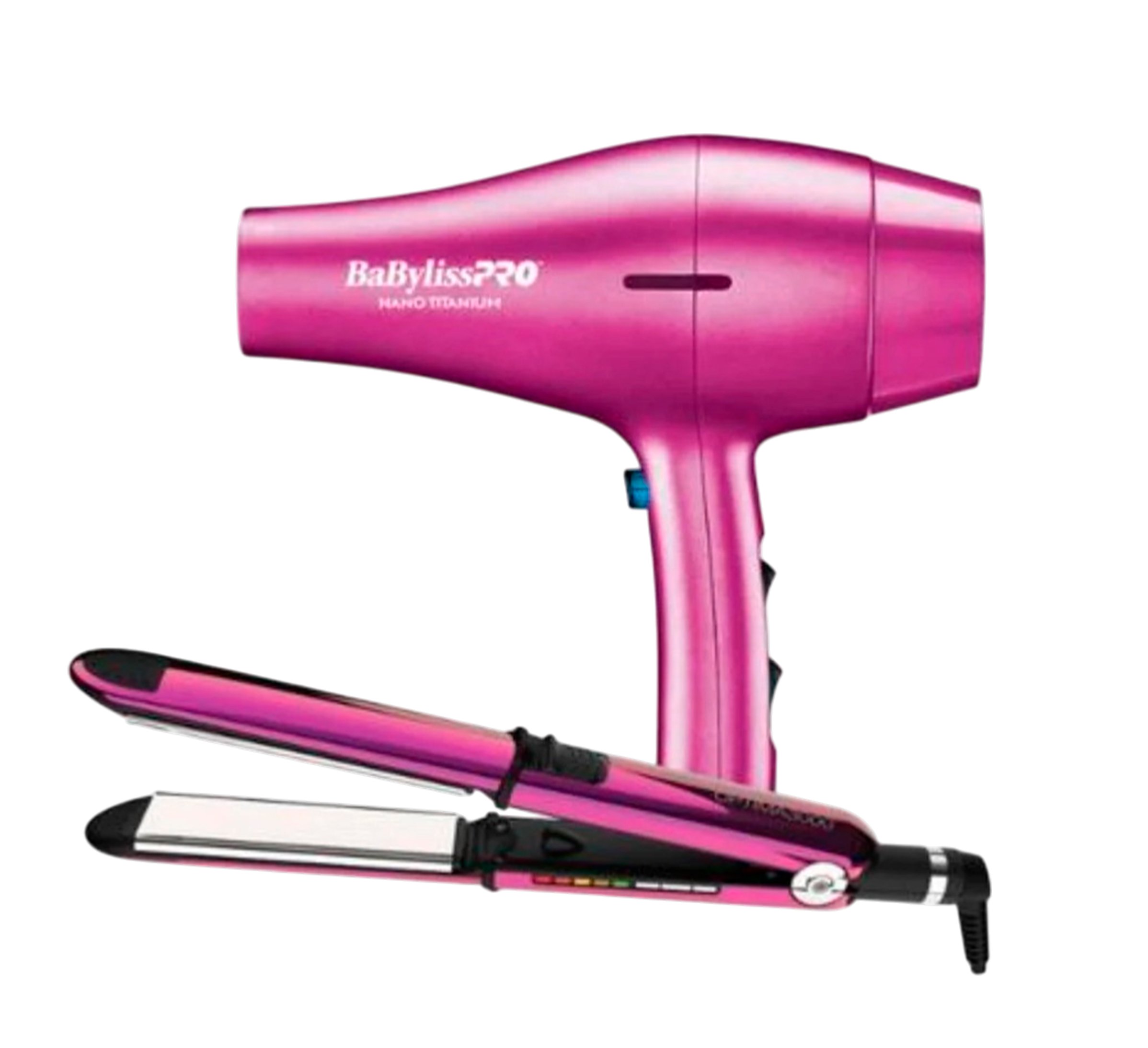 Babyliss combo secador y plancha optima color purpura magenta