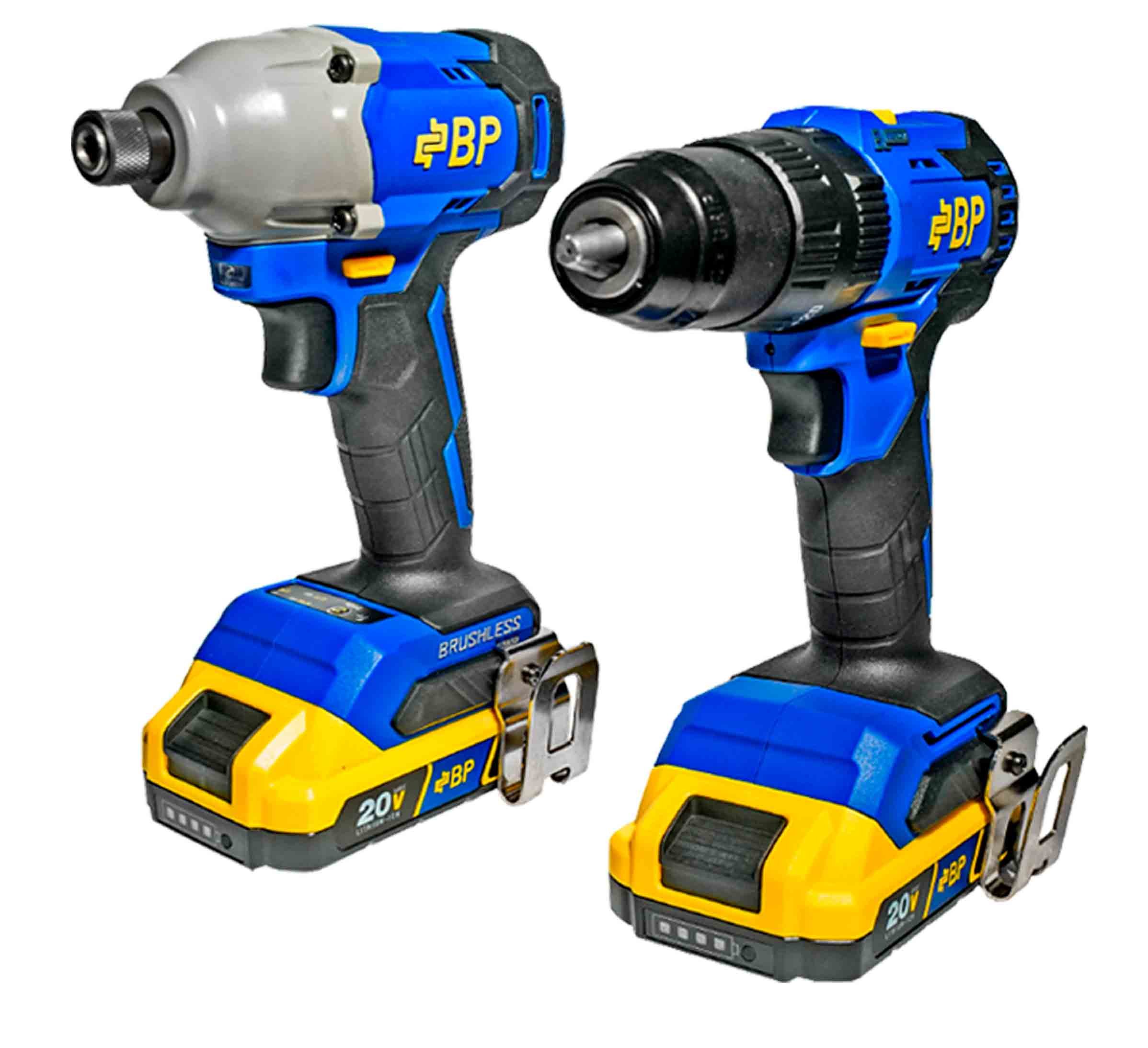 Bp kit taladro y atornillador industrial brushless | 20v/2.0ah