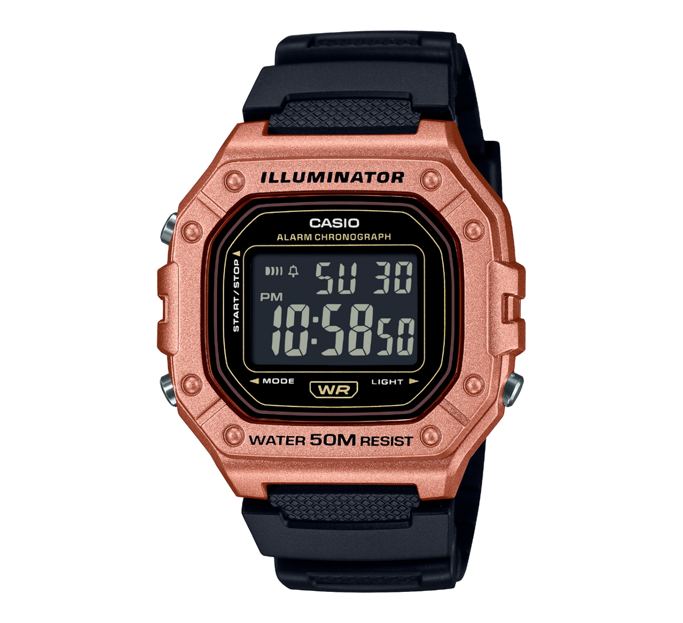 Casio reloj digital negro cobre
