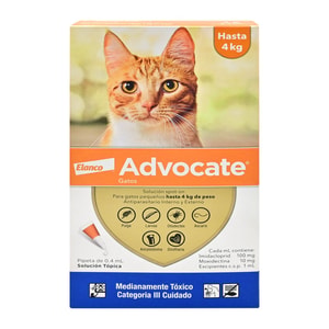 Advocate Antiparasitario Hasta 4Kg Para Gato *1