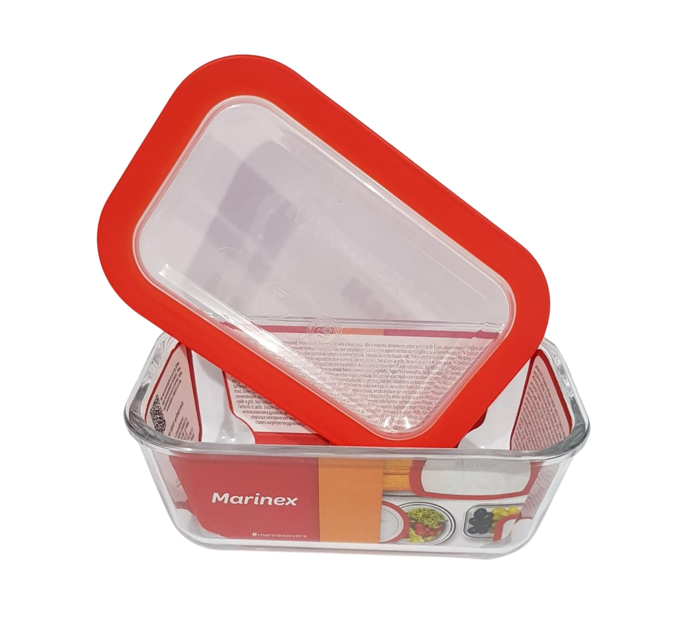 Marinex Fuente de Vidrio rectangular con tapa