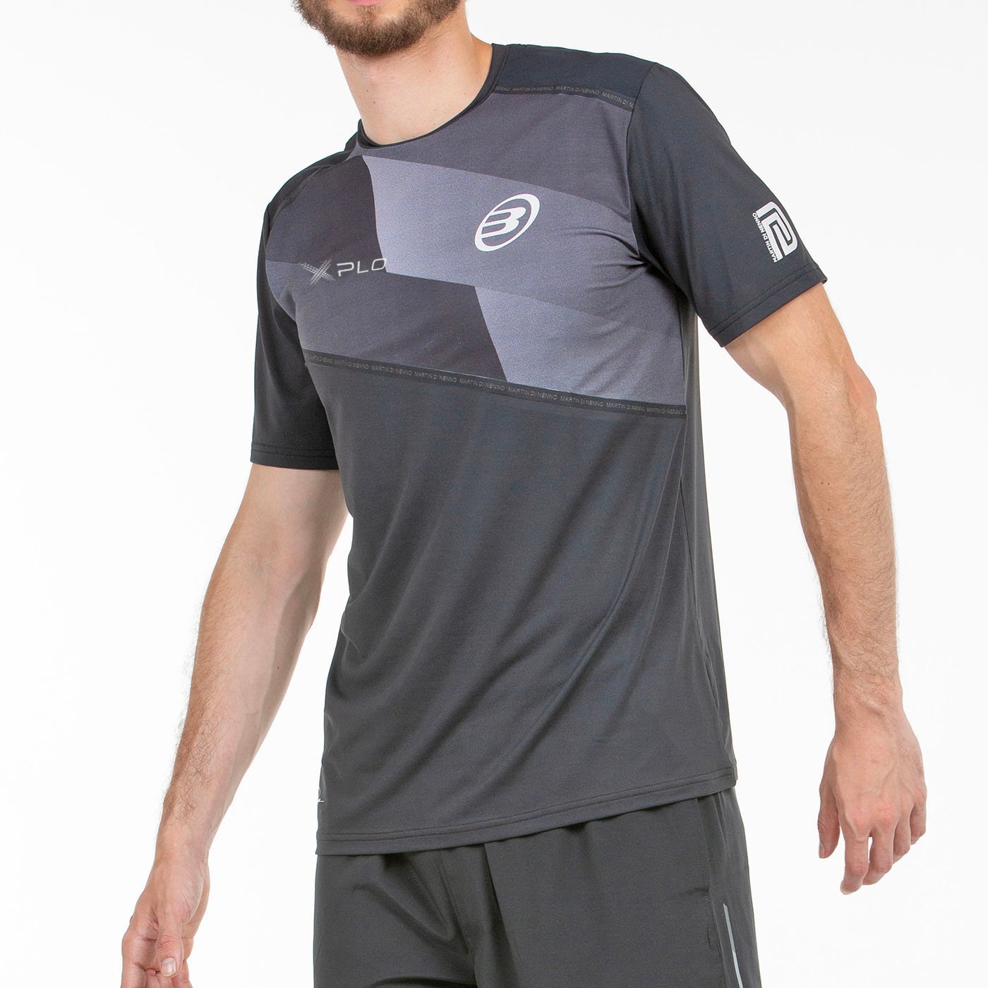 CAMISETA BULLPADEL DINNENO25V NEGRO