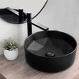 LAVABO REDONDO NEGRO MATE 410X410X150MM 4GNT111