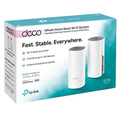 DECO E4 SISTEMA MESH TP-LINK TPLINK 2 PACK AC1200 WHOLE HOME