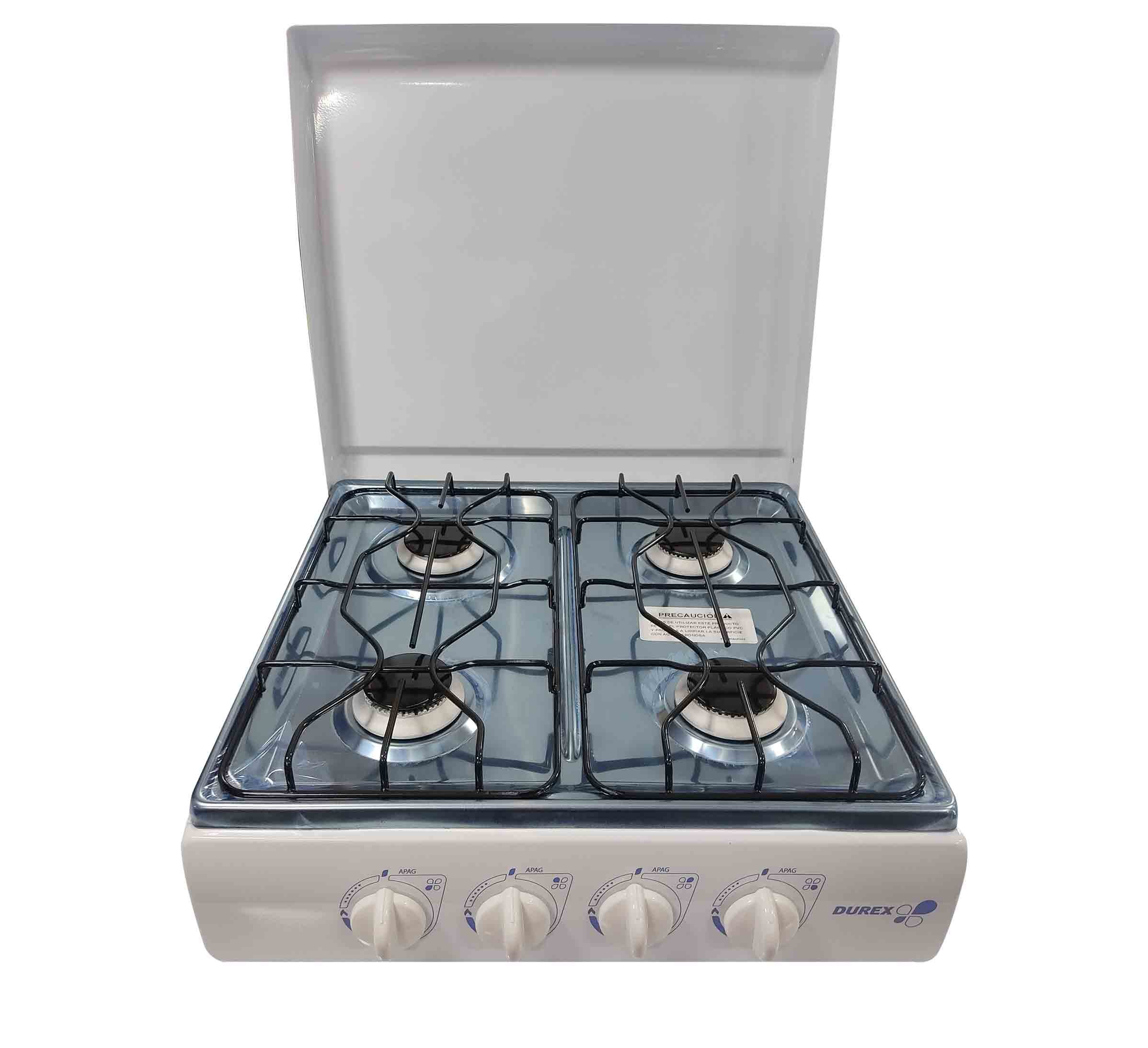 Durex cocineta | tapa metalica | A gas | 4 quemadores | color blanco