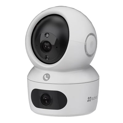 CAMARA DE SEGURIDAD INALAMBRICA EZVIZ H7C 2K DOBLE LENTE VISION NOCTURNA FULL COLOR LLAMADAS BIDIRECIONAL SOPORTA MICRO SD 512GB PARA INTERIOR