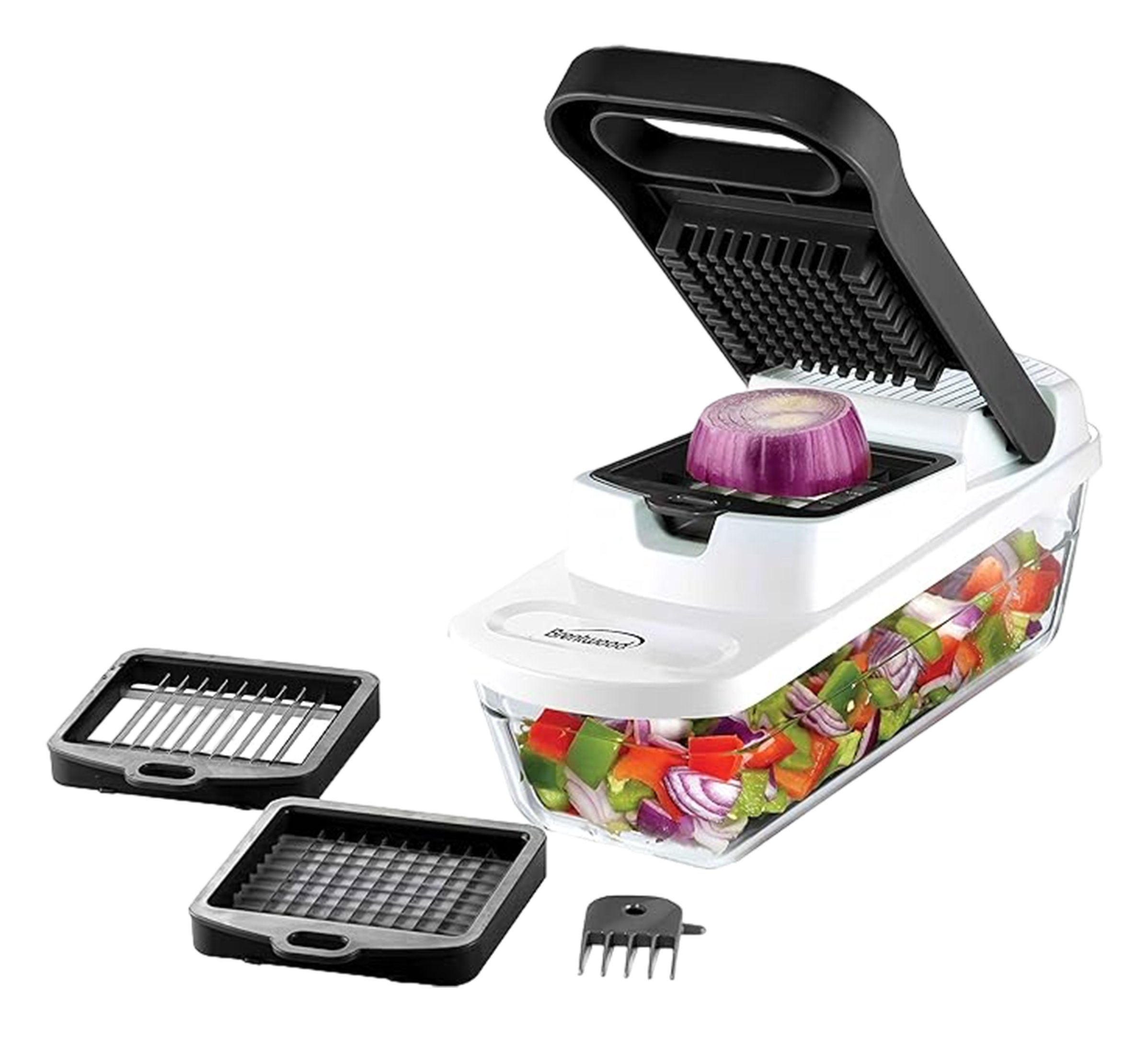 Brentwood Picadora De Verduras Base Antideslizante 3 Cuchillas