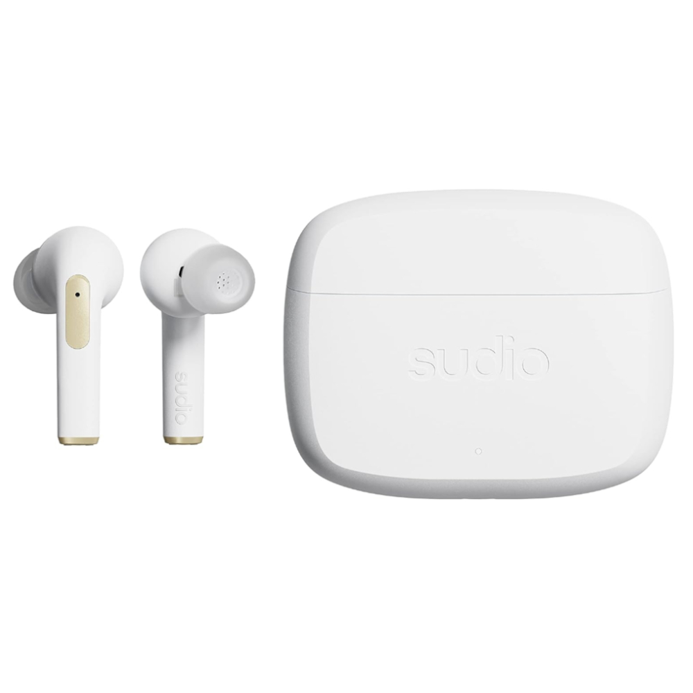 AUDIFONOS SUDIO N2 PRO INALAMBRICO ESTILO TAPON 10MM BT-MICROF. INTEGR. 30H DUR. USB-C IPX4 CANCELA RUIDO BLANCO