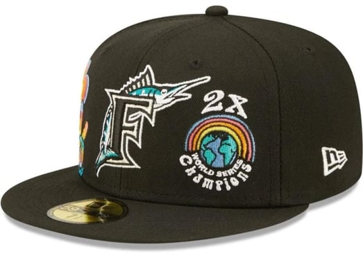 5950 NEW ERA FLORIDA MARLINS GROOVY BLACK 7 1/2