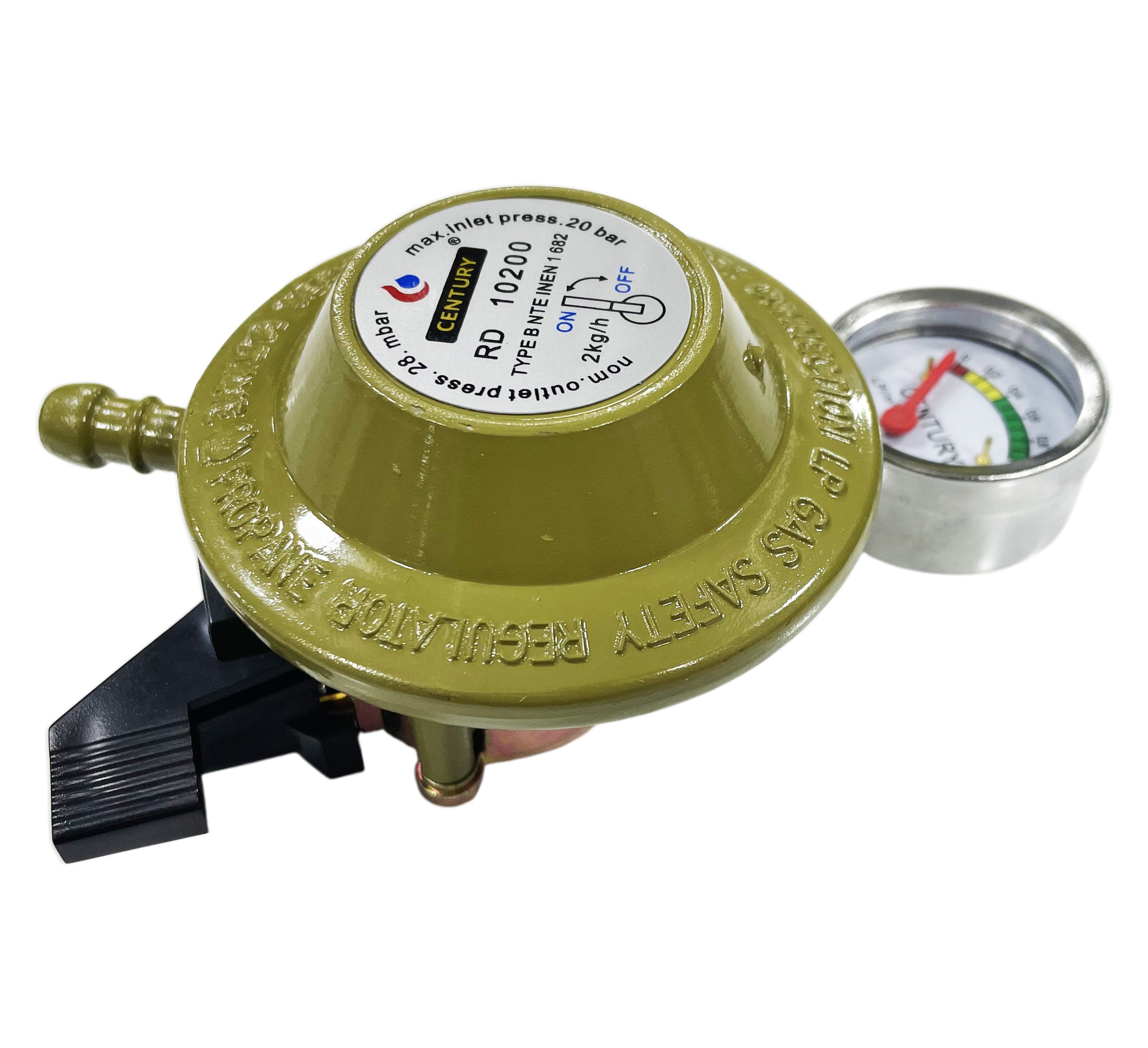 Century Regulador de Gas Doméstico Dorado