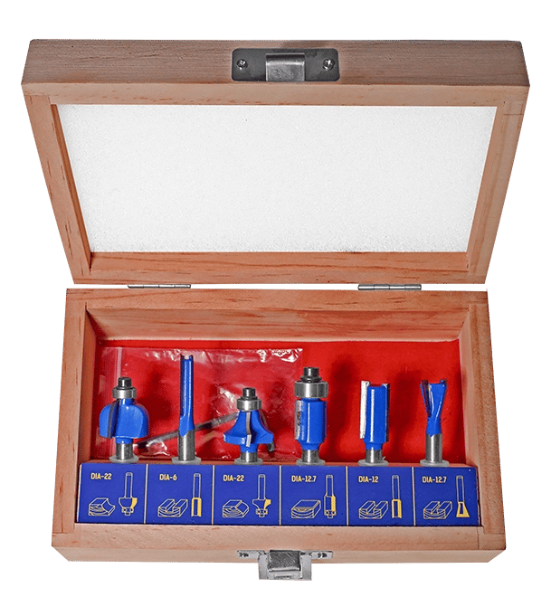 Bp kit de 6 puntas para router enc.1/4"