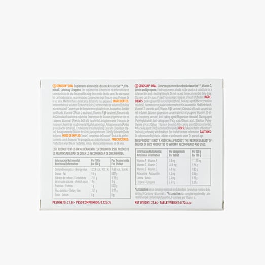 Genosun Complemento Alimenticio Comprimidos 30 Unidades