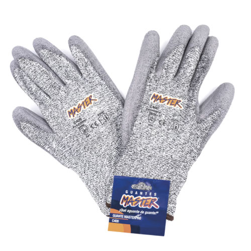 GUANTE ANTI CORTE MASTERPRO PU C400 TALLA M
