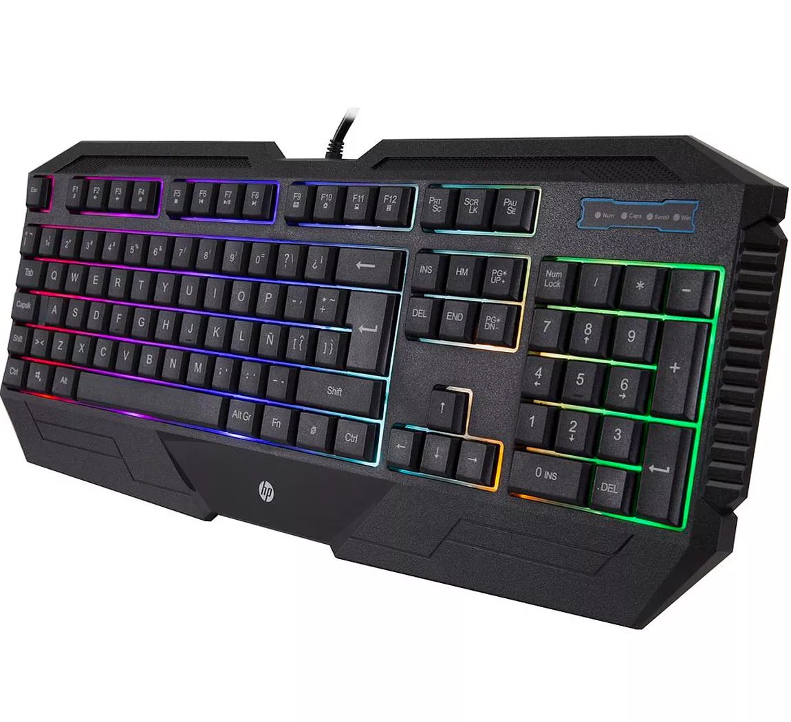 Hp Teclado Gamer Alámbrico Indicadores Led Atajos Multimedia