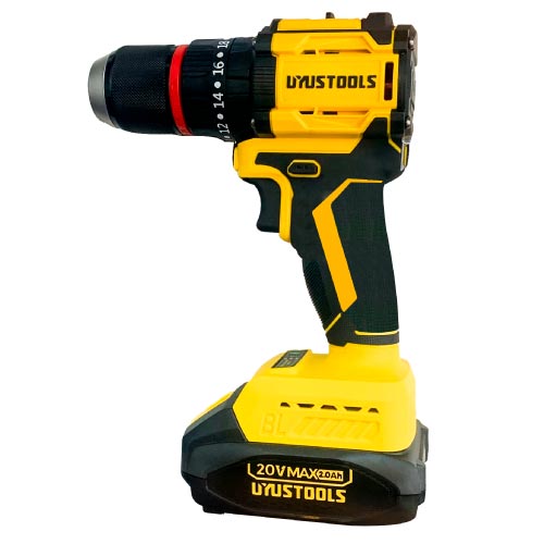 TALADRO PERCUTOR INALAM. 20V/13MM SIN CARBONES UYUSTOOLS UY-ITL20551C