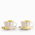 Pocillo y plato Limonetta set x2