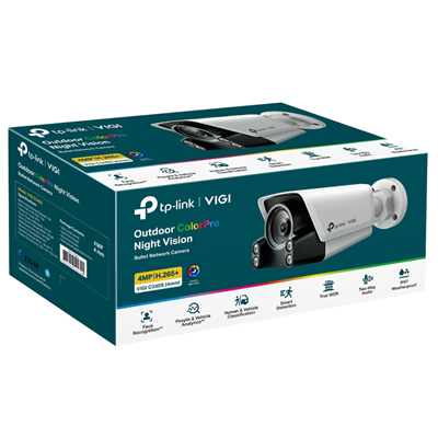 CAMARA DE SEGURIDAD TP-LINK TPLINK VIGI C340S IP67 TIPO BULLET COLORPRO PARA EXTERIORES DE 4MP