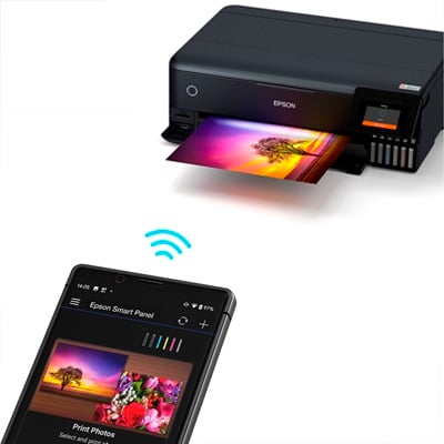 IMPRESORA EPSON INALAMBRICA FOTOGRAFICA MULTIFUNCION DUPLEX ECOTANK L8180 A3+ INTERFAZ USB, RED Y WIFI NEGRO