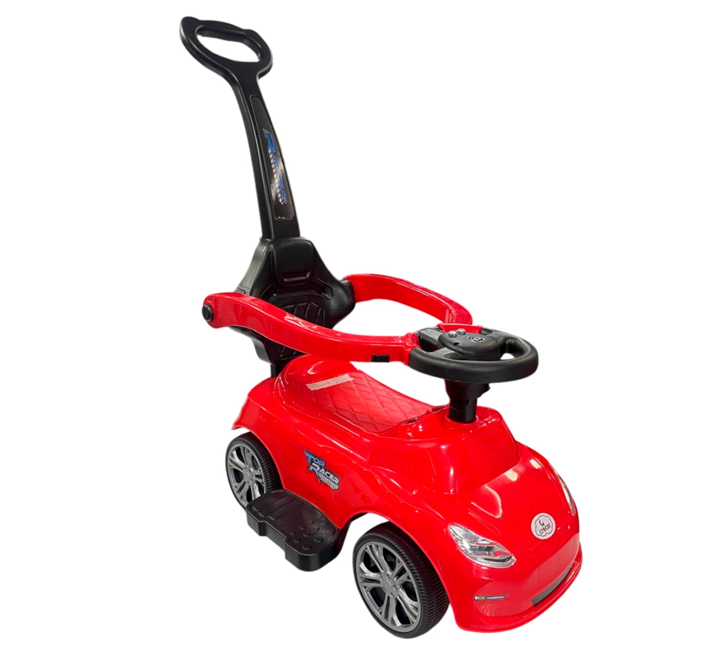 Crecer correpasillo con empujador música y luz auto rojo