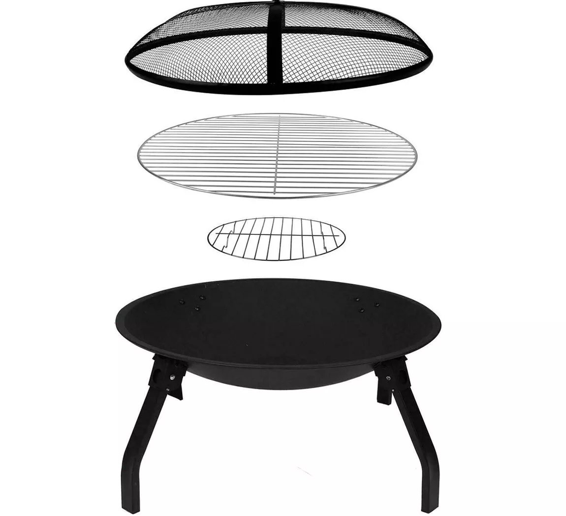 Home living Brasero Parrilla Asador Portátil Diámetro 50cm