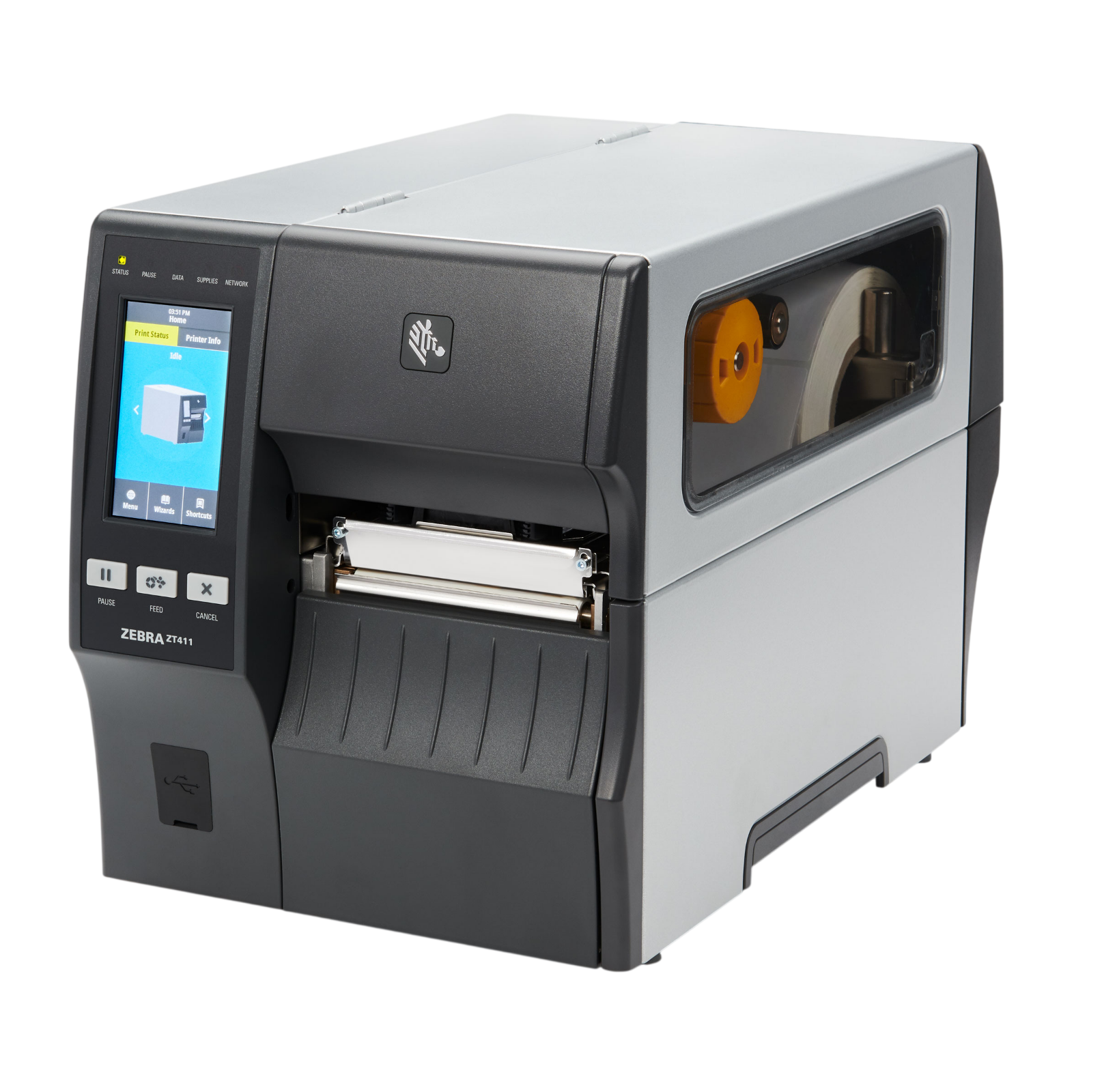 IMPRESORA DE ETIQUETAS INDUSTRIAL ZEBRA ZT411 TT TRANSFERENCIA TERMICA 203 DPI USB SERIAL RED BT 4.1 ZPL II, EPL 2, XML, ZBI 2.0 RIBBON 110MMX450M