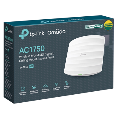 ACCESS POINT TP-LINK TPLINK EAP265-HD OMADA AC1750 MU-MIMO WIRELESS GIGABIT DE TECHO