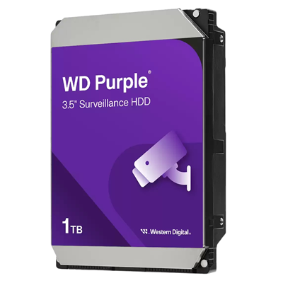 DISCO DURO PARA VIDEOVIGILANCIA WESTERN DIGITAL PURPLE 1 TERA 24/7 PC NVR DVR SATA 6.0GB/S 3.5INC 5400 RPM