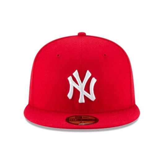 NEW ERA 5950 NEW YORK YANKEES 7 1/2 ROJO LOGO BLANCO