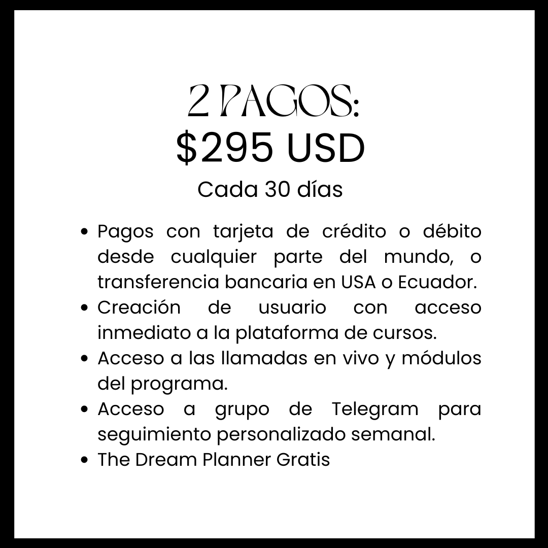 MARCA&PROPÓSITO: 2 PAGOS