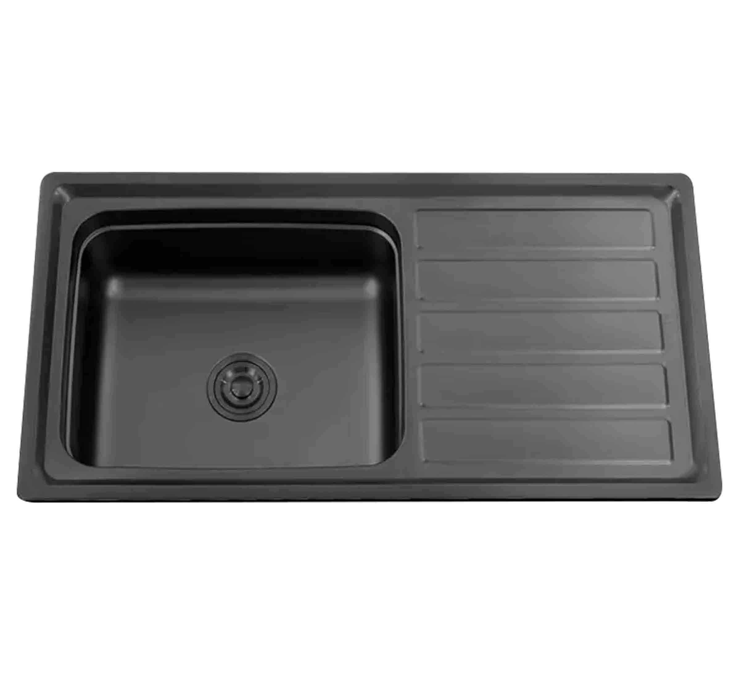 Rocke stone  fregadero luxe 86x50 negro YTS8650