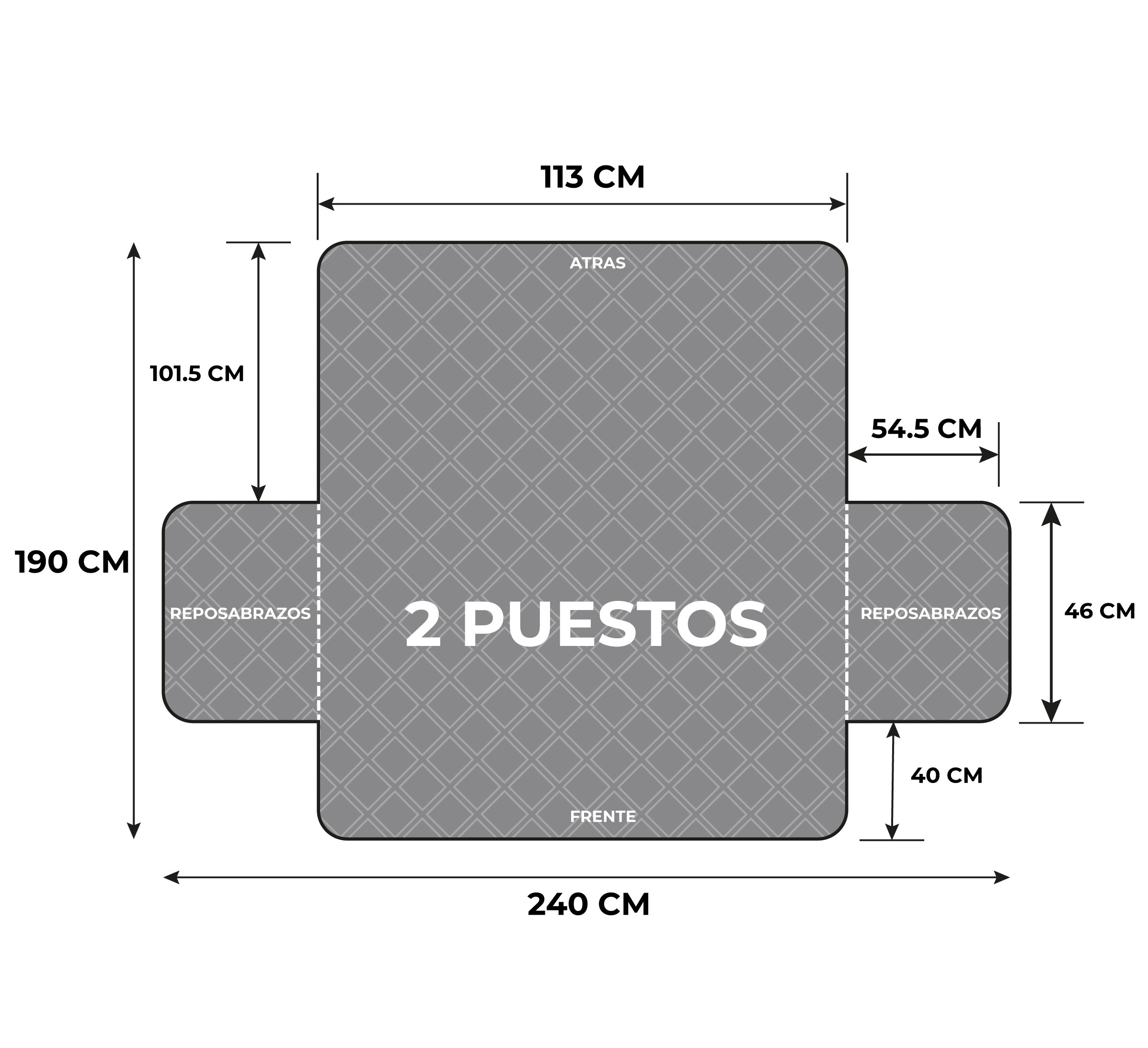 West Point Home Protector De Sofá mediano