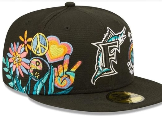 5950 NEW ERA FLORIDA MARLINS GROOVY BLACK 7 1/2