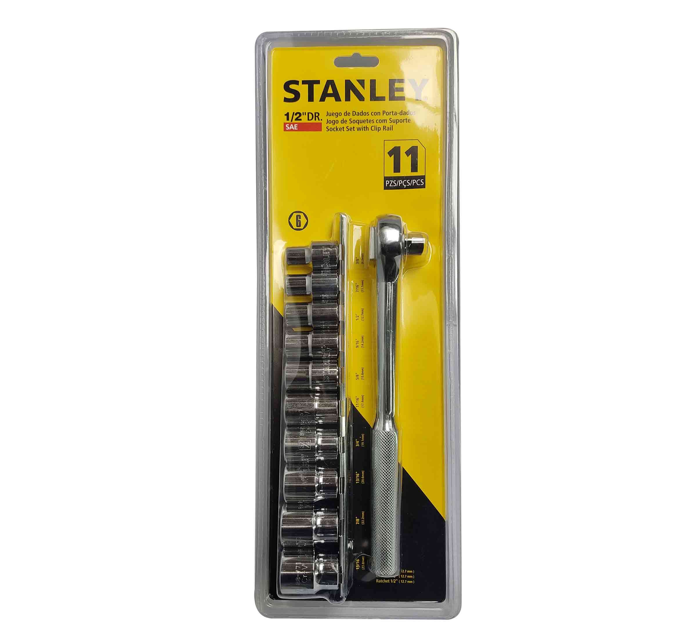 Stanley Juego de dados con porta dados de 1/2"