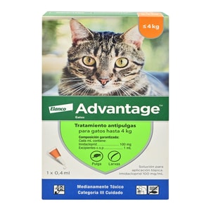 Advantage Antiparasitario Hasta 4Kg Para Gato *1