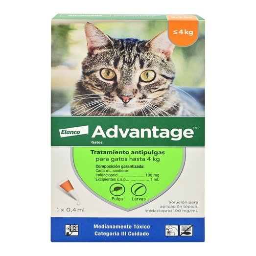 Advantage Antiparasitario Hasta 4Kg Para Gato *1