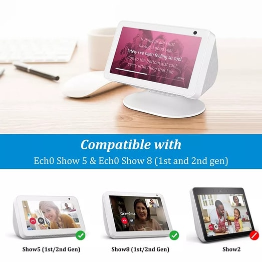 Base Magnetica Ajustable Amazon Echo Show 5 & 8 - 1era y 2da Gen