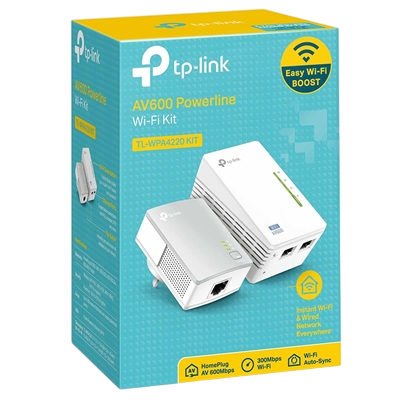 EXTENSOR POWERLINE TP-LINK TL-WPA4220 KIT, AV600, DE 300MBPS A 500MBPS