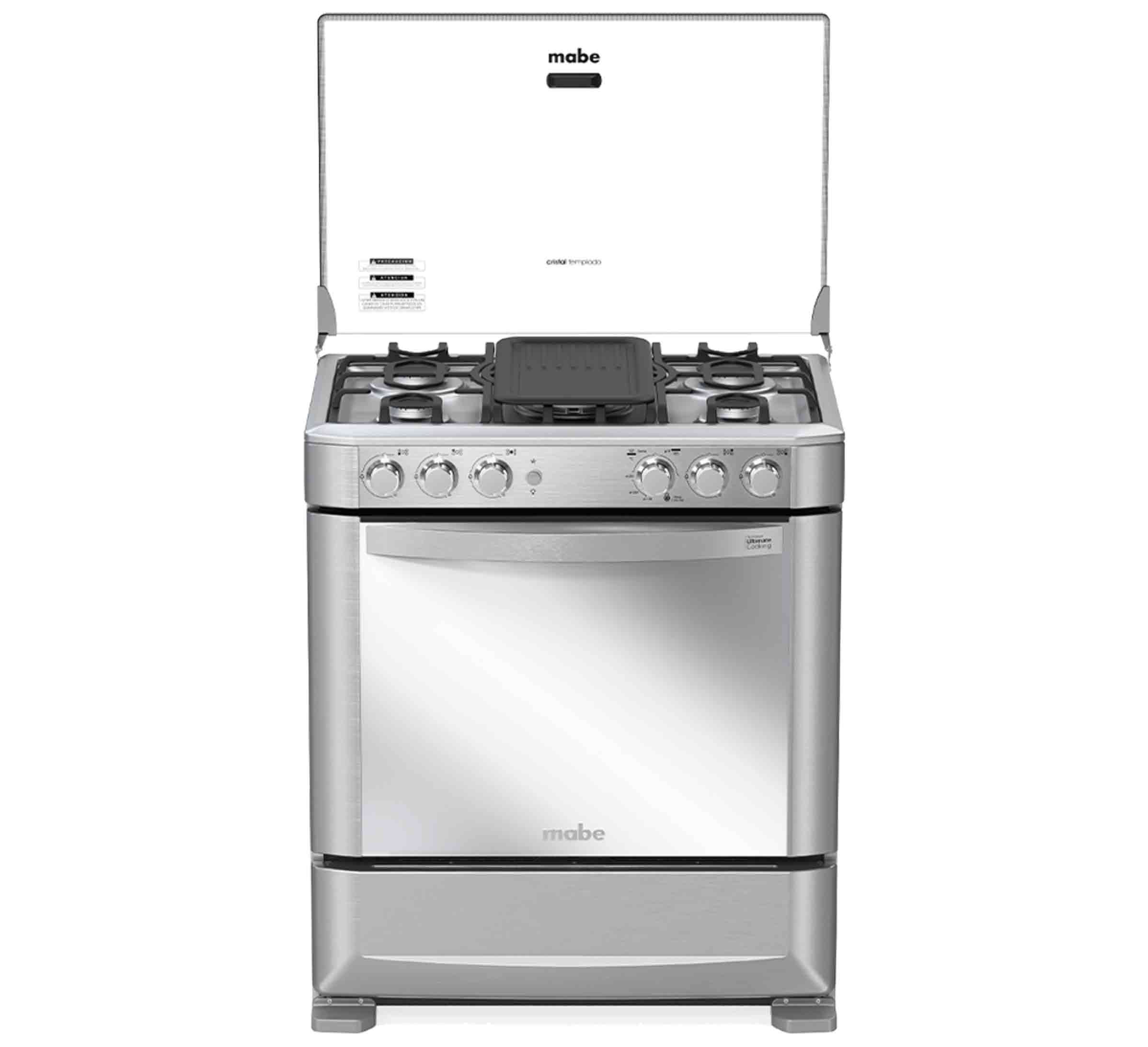 Mabe cocina a gas | 5 quemadores | Color inox | luz en el horno