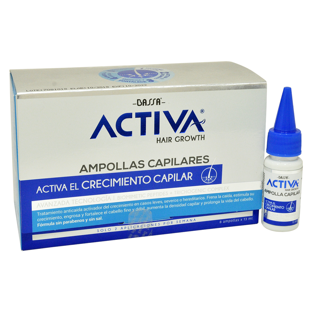 Activa Hair Growth Ampollas Capilares 13 ml 8 Unidades