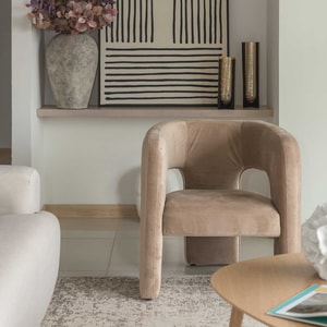 Poltrona inez cafe claro 75X72X63