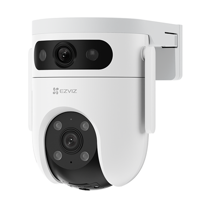 CAMARA DE SEGURIDAD INALAMBRICA EZVIZ H9C 2K PARA EXTERIOR DOBLE LENTE VISION NOCTURNA A COLOR AUDIO BIDIRECIONAL SOPORTA MICRO SD 512GB