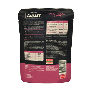 Avant Alimento Humedo Perro Adulto Pavo, Vegetales Y Arroz *85G