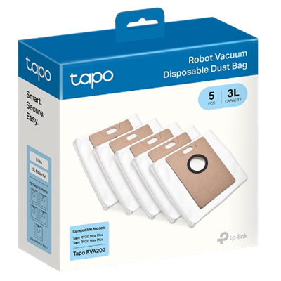 BOLSA PARA POLVO TAPO RVA202 TP-LINK TPLINK DESECHABLE BASE DE AUTOVACIADO ASPIRADORA RV30 MAX PLUS RV20 5U